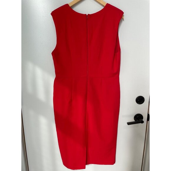 ASOS Shift Dress Size 12 Sleeveless V Neck Ruched Pencil Formal Career Party NEW - Picture 2 of 8